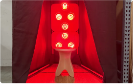 Photo of a FireLight Sauna from a Customer Review