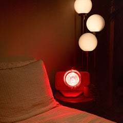 SaunaSpace Glow Infrared Therapy Light - Placed on a bedside endtable, the Glow assists in making transitions to bed time more effective, helping to regulate our circadian rhythm.