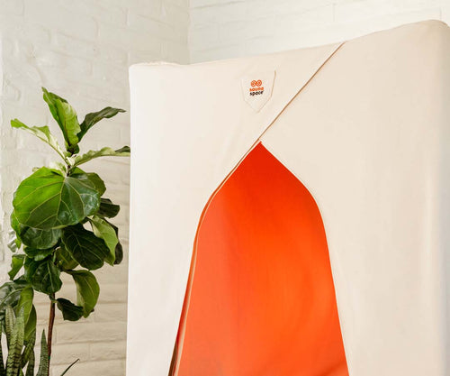 SaunaSpace FireLight Sauna Enclosure Kit - close-up of front