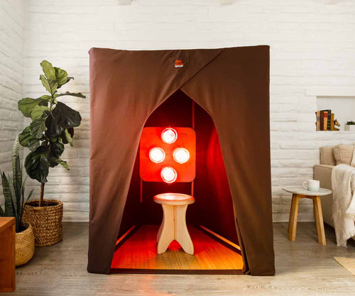 SaunaSpace FireLight Infrared Sauna - Dark Chocolate - Front - Refurbished