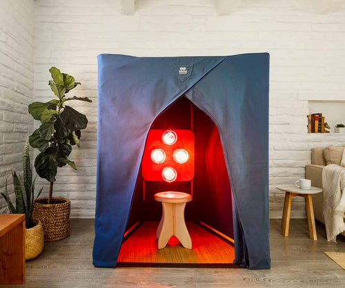 SaunaSpace FireLight Infrared Sauna - Indigo - Front - Refurbished