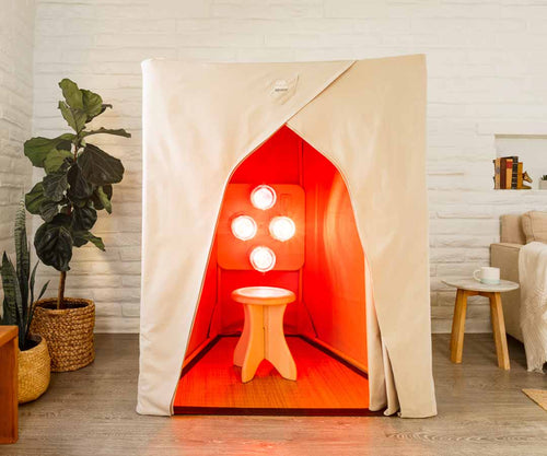 SaunaSpace FireLight Infrared Sauna - Stone - Front - Refurbished