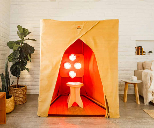 SaunaSpace FireLight Infrared Sauna - Hand-Dyed Turmeric - Front - Refurbished