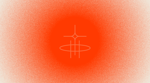 Immune Support icon of spark rising above surface in front of circular red light gradient