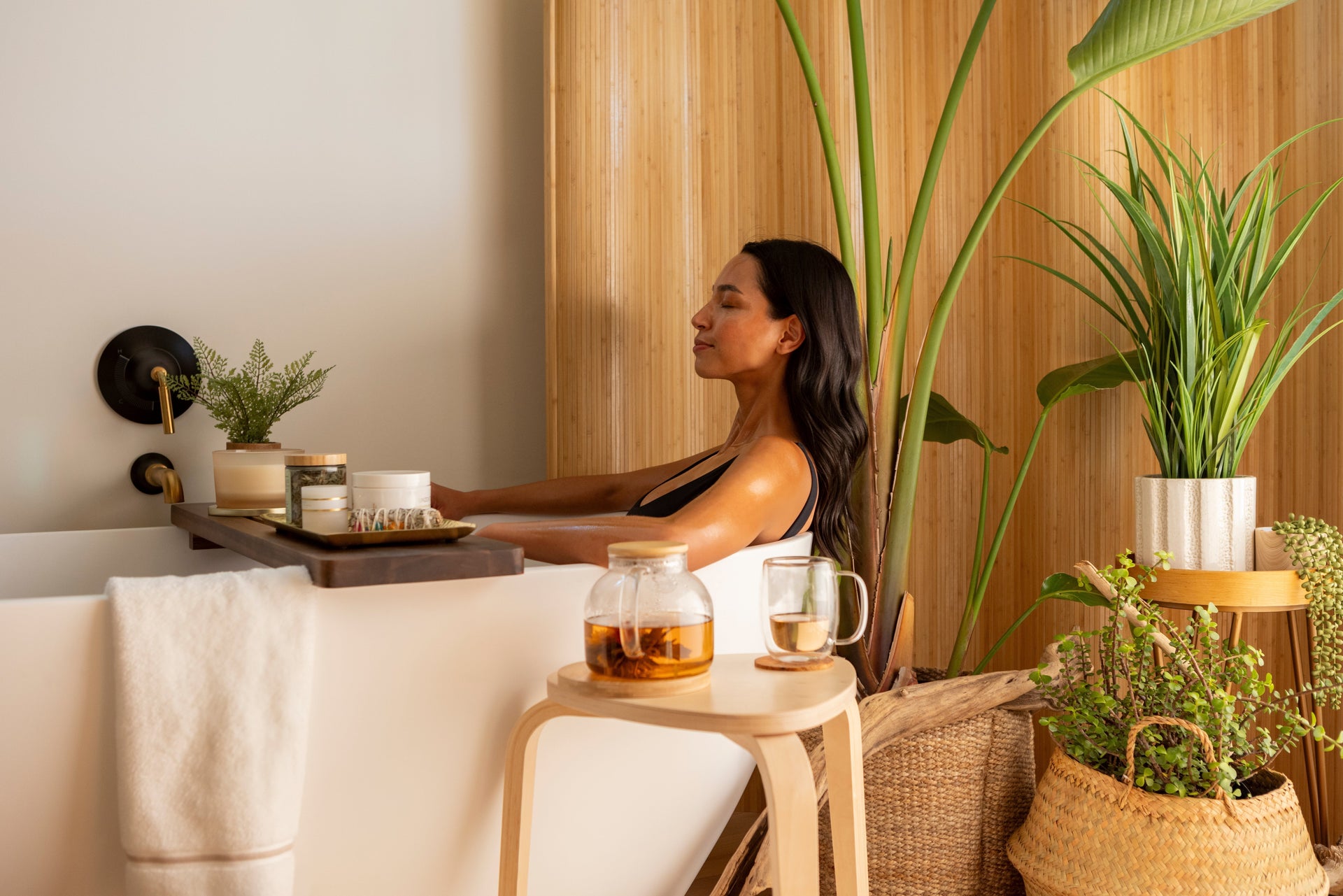 SaunaSpace PureLayer Essentials Bundle in FireLight Sauna
