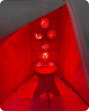 Interior photo of a FireLight Sauna from a Customer Review