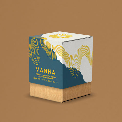 Manna Vitality 2.0 | Shilajit & Marine Mineral Liquid Supplement 30pk box.