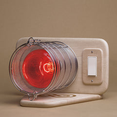 SaunaSpace Glow Infrared Therapy Light - on Basswood Glow Base
